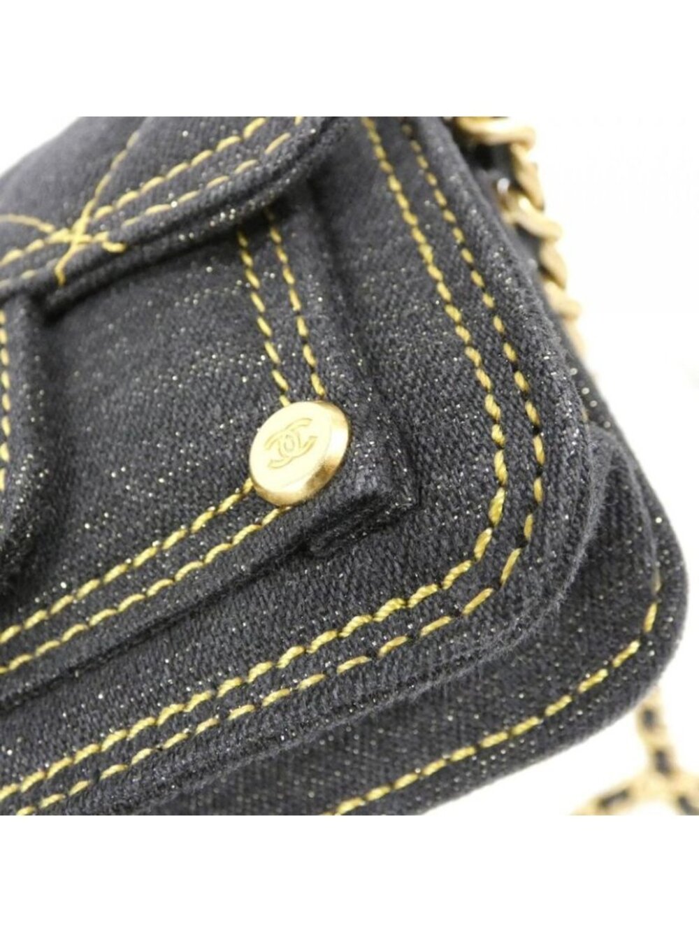 Chanel Chain Clutch Denim Black Mat - Picture 4 of 10